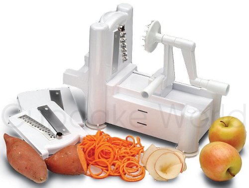 SALAD BAR SPIRAL VEGETABLE SPIRALIZER SLICER CUTTER SHREDDER - Click Image to Close